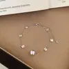 Coleção de pulseiras: borboleta, coração, trevo de quatro folhas, corrente fina simples, versátil para o dia a dia, estilo nicho de alta qualidade, acessórios de menina