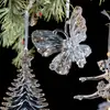 Colgantes de Navidad Personalizados por el Fabricante Decoración Navideña Copos de Nieve Navideños Polvo Pegajoso Colgantes Acrílicos Decoración de Árbol de Navidad