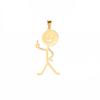 Personalidad de hip hop expresión creativa cara sonriente villano Stickman dedo medio tenedor divertido cintura de avispa dedo medio vertical accesorios de joyería DIY