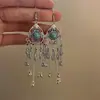Nuevos Pendientes de Borla con Cuentas Chinas Pendientes de Estilo Étnico Retro para Mujer Diseño Cheongsam Hanfu Pendientes Exóticos