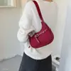 Bolso de hombro único con estampado nuevo, versátil tejido moda exquisito axila 2026 bandolera para mujer, bolso de otoño vintage para el día a día