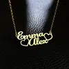 Comercio exterior popular collar personalizado estilo letra inglesa para mujer collar de acero inoxidable transfronterizo para distribución