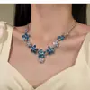 Querida Candy Cor Cristal Zircon Colar Luz Luxo High-end Amor Arco-íris Clavícula Cadeia Mulheres Trendy ins Nicho