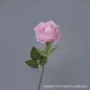Flor Artificial Rosa Redonda de Cabeça Única Rosa de Seda Adereços para Cenário de Casamento Decoração de Vitrine de Shopping Entrega Direta da Fábrica