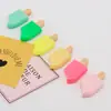 Caneta Iluminadora em Formato de Sorvete para Desenho, Marcação, Impressão de Logo, Papelaria, Canetas Coloridas Criativas