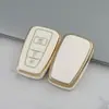 Adecuado para coche Toyota corona Carolina Camry borde dorado coche TPU pegamento flexible funda de llave todo incluido para mujer
