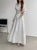 GemingGuangzhou Shisanxing Colete de Retalhos de Verão com Gola Redonda Moda Sem Mangas Camiseta Top para o Dia a Dia para Mulheres Bn301