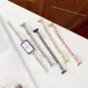Pulseira de Relógio Metálica com Diamantes de Duas Fileiras Adequada para Apple 10 11 Samsung Huawei 11 Gt5 Fit4 Xiaomi 10 Pulseira de Pulso