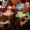 Kit DIY de Lanterna de Peixe Cultural e Criativa de Huizhou para o Festival do Meio do Outono para Crianças - Lanterna Artesanal com Peixe Dourado para Fotos
