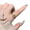 Anillo de Calabaza de Jade de Espuma de Agua Natural al por Mayor del Fabricante Diseño Pequeño y Fresco Incrustado en Plata S925