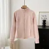 ¡Estilo LU! Diseño entallado, ceñido a la cintura, adelgazante, cálido, chaqueta de moda casual para otoño/invierno, cuello alto, abrigo corto para mujer