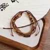 Pulseiras Empilhadas de Ágata Natural Multicamadas para Mulheres, Luxo Leve Retrô, Pulseiras de Temperamento Personalizadas, Joias Manuais de Nicho de Alta Qualidade para Atacado