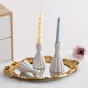 Suporte de Vela Cerâmico Simples Criativo Shumen Decoração de Casa Mesa de Entrada Jantar à Luz de Velas Decoração Romântica com Velas