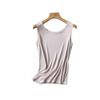 [Procesamiento Personalizado] Camiseta Interior Transpirable sin Mangas de Punto de Seda de Morera Talla Grande de Seda Adelgazante Camisola para Mujer