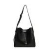 Bolso de Alta Calidad de Gran Capacidad para Mujer 2024 Nuevo Retro Moderno Versátil Bolso Cruzado Casual Hombro Tote Bolso Cubo