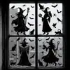 Pegatinas Estáticas de Halloween al por Mayor Silueta Bruja Fantasma Calabaza Pegatinas de Pared Decoración Sala de Estar Pared de Cristal Pegatinas para Ventana