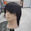 Maniquí de Peluquería para Hombre con Cabello Real para Práctica, Modelo de Corte de Pelo y Peinado Corto para Hombres