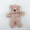 Urso fofo de pelúcia com pernas longas, chaveiro DIY feito à mão, pingente de bolsa, decoração de celular, atacado