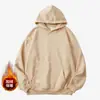 Sudadera con Capucha Oversize Nueva Otoño/Invierno 2025 con Forro Polar y Engrosamiento, Estilo Holgado Perezoso Sudadera de Otoño Ropa Exterior Blanca