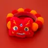 Collar de Bola de Pelo para Mascotas Año Nuevo Año del Serpiente Bufanda Festival de Primavera Suministros de Año Nuevo para Gatos y Perros Decoración Roja Cálida de León
