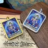 Thangka de Pigmento Mineral Pintado Puramente à Mão de Vajrasattva, Retrato Thangka Tamanho Cartão 4*5