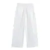 Calça Wide-Leg Reta Bordada Vazada 2026 70 Novo Produto 70 Curta 77 Cintura Alta Modeladora 582 Camisa Estilo Europeu e Americano 76582