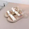 Sandálias Infantis Tamanho 27-31, Versão Coreana 2026, Tira de Velcro com Luzes, Calçados de Praia para Meninas 5709