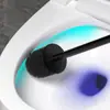 Escobilla de Baño de Aluminio Espacial Sin Rincones Muertos, Montada en Pared, Sin Taladro, Set de Limpieza para Baño del Hogar