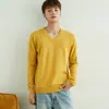 Cross2026 Otoño Invierno Nuevo Suéter de Punto para Hombre Cuello Redondo Holgado Jersey de Moda Cuello en V Capa Base Versátil