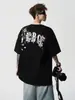 Camiseta de Manga Corta con Estampado de Flores de Vid de Verano para Hombre y Mujer Estilo Americano Marca de Tendencia Sentido del Diseño Retro High Street Camiseta de Verano