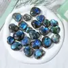 Cristal Natural Pedra Bruta Feldspato Labradorita Brincadeira de Amor Pedra da Lua Brincadeira de Amor Pingente de Pedra da Lua Azul Joias Atacado