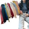 Suéter Gola Alta 2026 para Mulheres, Blusa Curta de Tricô de Manga Longa, Suéter de Outono e Inverno, Suéter Versátil de Tricô Justo Slim-Fit