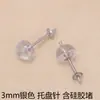 Acessórios DIY 925 Cera de Abelha Jade Brincos Brincos Brincos 3mm-8mm Bandeja Agulha Tigela Agulha Pérola Joias