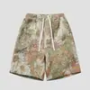 Shorts Retro Americanos para Hombre, Tendencia de Verano Ins Shorts de Playa, Versátiles Rectos Cómodos Casuales de Cinco Puntos para Hombre