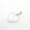 Pingente de amor em pedra natural transfronteiriço 20mm pingente de coração cor de cristal pingente de coração de pêssego acessórios de joias para colar