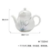 Moji Jade Barro Blanco Porcelana Pintado a Mano Orquídea Tetera de Cerámica Juego de Té Kung Fu Olla de Mano para el Hogar Filtro de Agujeros de Bola Hervidor de Otoño