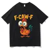 Nueva Camiseta de Manga Corta Harajuku F Chicken Divertida 2025 para Mujer, Camiseta Humorística con Estética de Pollo, Top Oversize Casual para Hombres y Mujeres