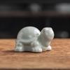 Horno Ru Horno Ge tortuga Xuanwu mascota de té decoración juego de té pieza de apertura se puede criar clásico Estilo Nacional Creativo cubierta portalápices de alta gama