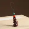 Llavero colgante para coche con diseño de conejo del zodiaco de sándalo, bonito colgante de conejo para pareja, cadena para teléfono móvil.