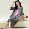 Yuguo 2024 novo algodão puro 100% algodão manga curta casual camisola pijamas para meninas verão ao ar livre uso doméstico