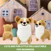 Amazon Más Vendido Perro Muñeco de Punto Paquete de Material DIY Manual en Inglés Muñeco de Lana Adornos Corgi