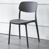 Silla nórdica de plástico para el hogar, sencilla, informal, con respaldo, apilable, para tienda de té con leche, comedor, sala de reuniones