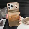 Capa Magnética para iPhone 17 PRO MAX com Janela Grande Textura de Fibra de Carbono Apple 16 Capa Protetora à Prova de Queda