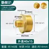 Adaptador Roscado de Latón con Doble Rosca Macho, Conexión Directa de Tubería de Agua Extendida, de 1/8 de Pulgada Engrosada a 1/2 Pulgada, de 1/4 de Pulgada a 3/4 de Pulgada, 1 Pulgada