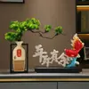 Mais de um ano vaso criativo pinho de boas-vindas decoração de fortuna novo chinês sala de estar armário de TV escritório inauguração festa de inauguração