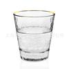Creativo Borde Dorado Patrón Ojo de Martillo Japonés Vidrio Taza de Agua Red Social Taza para Bebidas Frías Taza de Jugo Taza de Leche Traje
