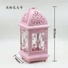 Minimalista Nórdico Rústico Mediterrâneo Retro Ferro Forjado Casa Oca Castiçal Lanterna Ornamentos Villa Bar Vitrine