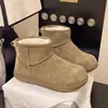 Botas de neve estilo Birkenstock, com sola grossa, forradas de fleece e extraquentes para mulheres, nova coleção outono/inverno 2026, mocassins sem cadarço