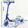 Patinete infantil marco de acero sin música Figura de dibujos animados para niños y niñas deslizante juguete exterior carrito