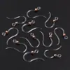 Ganchos para orejas de resina transparente con cuentas redondas de acero de titanio que conservan el color, ganchos para orejas simples, pendientes versátiles, accesorios para joyería hechos a mano